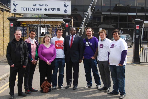 David Lammy Canvassing David Lammy and Labour Yes volunteers